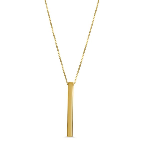 SISTERBERRY & CO Jewelry - NWT Erin Bar Necklace // 10k Solid Yellow Gold